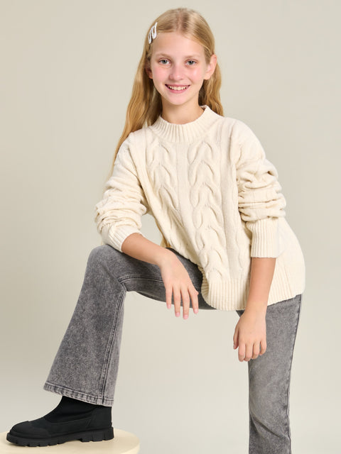 Sinsay Girl's Grey Flared Legs  Jeans | Sinsay in Lebanon