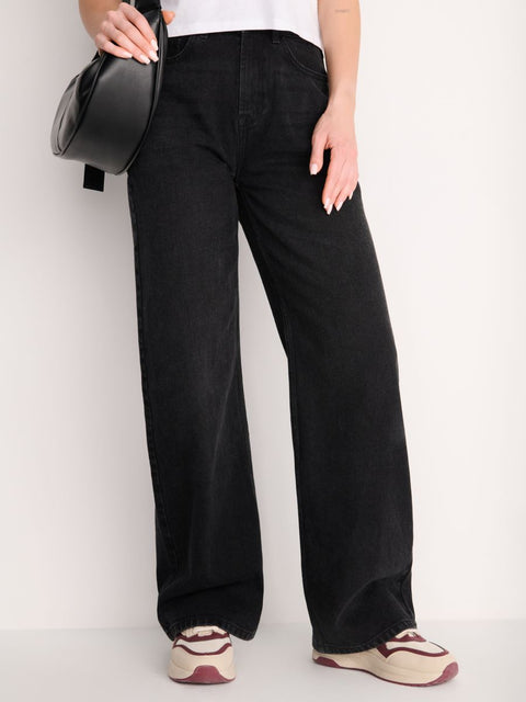 Sinsay Women's Washed Black High Waist Jeans | Sinsay In Lebanon