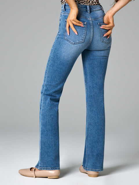 Sinsay Women's Blue Denim Flare Jeans  | Sinsay in Lebanon