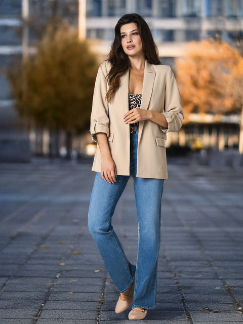 Sinsay Women's Blue Denim Flare Jeans  | Sinsay in Lebanon