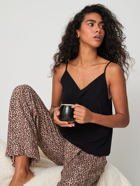Sinsay Women's Black/Brown Two-Piece Pajama Set | Sinsay In Lebanon