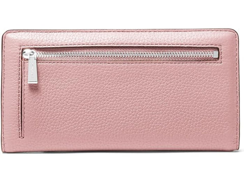 Michael Kors Women's Light Pink Bryant Large Pebbled Leather Snap-Front Wallet | Michael Kors In Lebanon