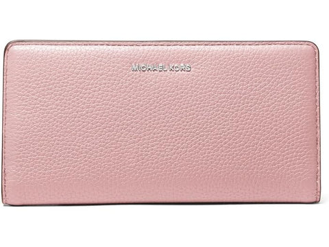 Michael Kors Women's Light Pink Bryant Large Pebbled Leather Snap-Front Wallet | Michael Kors In Lebanon