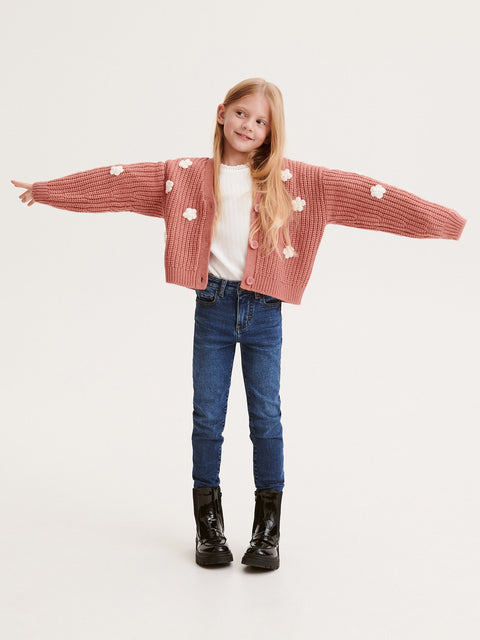 Reserved Girl's Navy Blue Adjustable Waist Slim Fit Jeans | Reserved In Lebanon