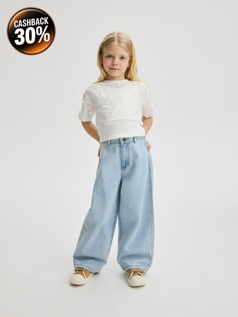 Reserved Girl's Blue Wide Leg Jeans | Reserved In Lebanon