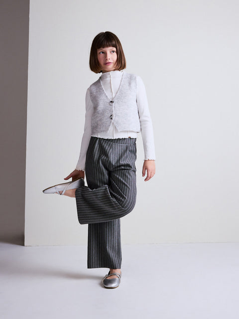 Reserved Girl's Light Grey Knitted Vest | Reserved In Lebanon