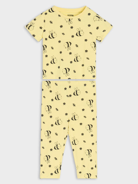 Sinsay Baby Girl's Yellow Printed Two-Piece Pajamas | Sinsay In Lebanon