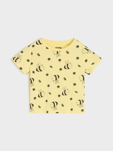 Sinsay Baby Girl's Yellow Printed Two-Piece Pajamas | Sinsay In Lebanon