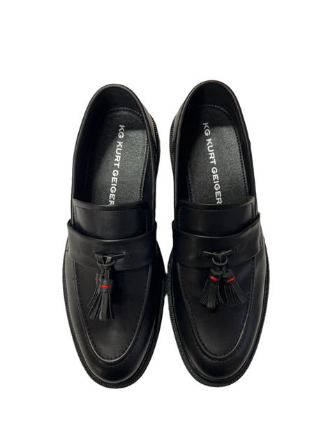 KG Kurt Geiger Men's Black Cooper Leather Tassel Casual Shoes |KG Kurt Geiger In Lebanon