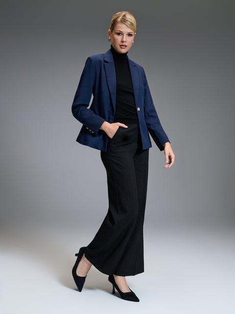 Sinsay Women's Navy Single-Breasted Blazer|Sinsay In Lebanon