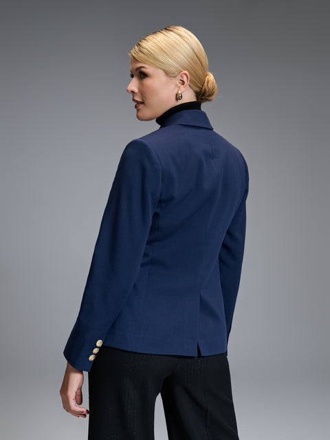 Sinsay Women's Navy Single-Breasted Blazer|Sinsay In Lebanon