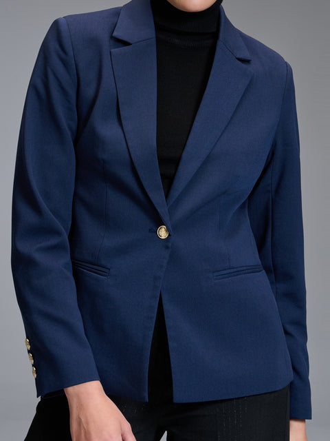 Sinsay Women's Navy Single-Breasted Blazer|Sinsay In Lebanon