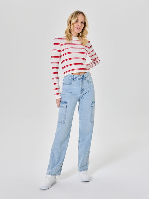 Sinsay Women's Blue Cargo  Jeans | Sinsay in Lebanon