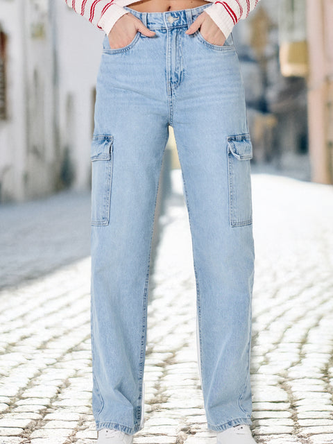 Sinsay Women's Blue Cargo  Jeans | Sinsay in Lebanon