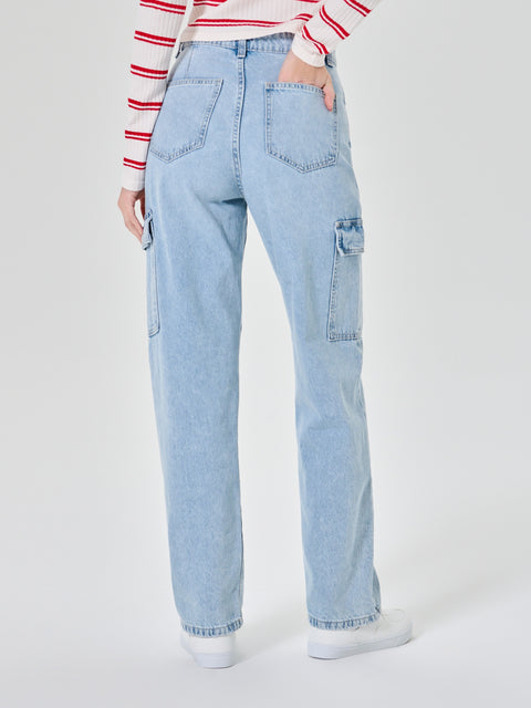 Sinsay Women's Blue Cargo  Jeans | Sinsay in Lebanon