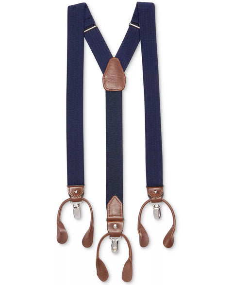 Club Room Men's Navy Herringbone Convertible Suspenders | Club Room In Lebanon