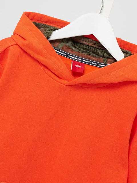 S.Oliver Boy's Orange Long-Sleeve Hoodie |S.Oliver in Lebanon