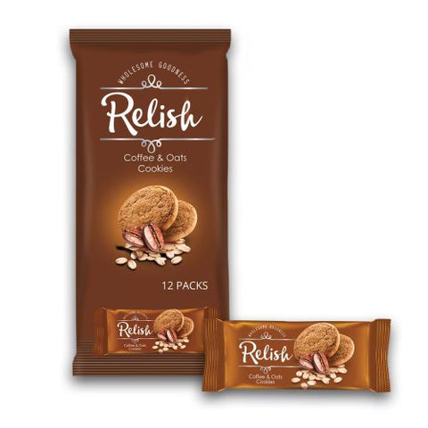Relish Coffee & Oats Cookies 12x42g | Relish In Lebanon