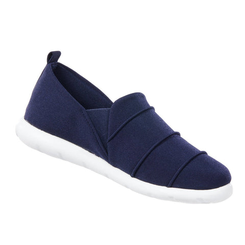 Isotoner Zenz Women's Navy Serenity Stretch Satin Slip-On Slipper |Isotoner Zenz In Lebanon