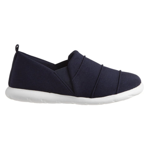 Isotoner Zenz Women's Navy Serenity Stretch Satin Slip-On Slipper |Isotoner Zenz In Lebanon