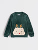 Sinsay Baby Boys’ Drak Green Reindeer Velour Pajama Set | Sinsay in Lebanon