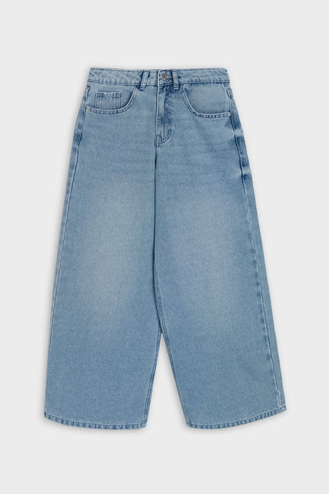 Sinsay Girl's Light Blue  Long Wide Legs  Jeans | Sinsay in Lebanon