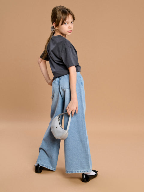Sinsay Girl's Light Blue  Long Wide Legs  Jeans | Sinsay in Lebanon