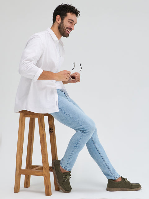 Sinsay Men's Light Blue Regular  Super Skinny Jeans  | Sinsay in Lebanon