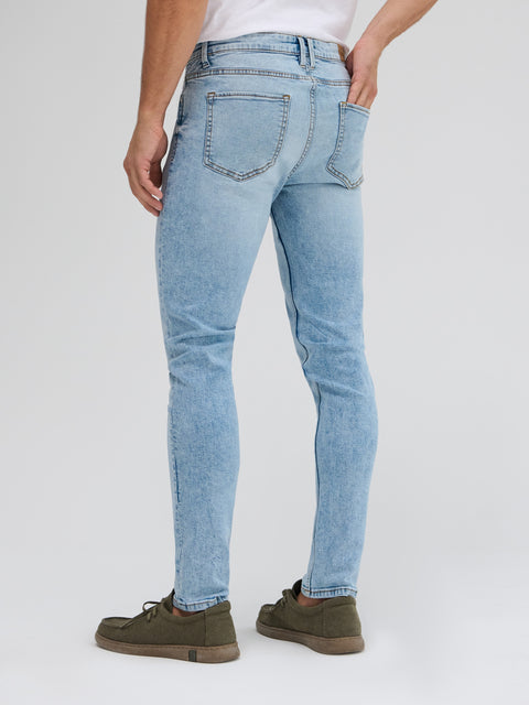 Sinsay Men's Light Blue Regular  Super Skinny Jeans  | Sinsay in Lebanon
