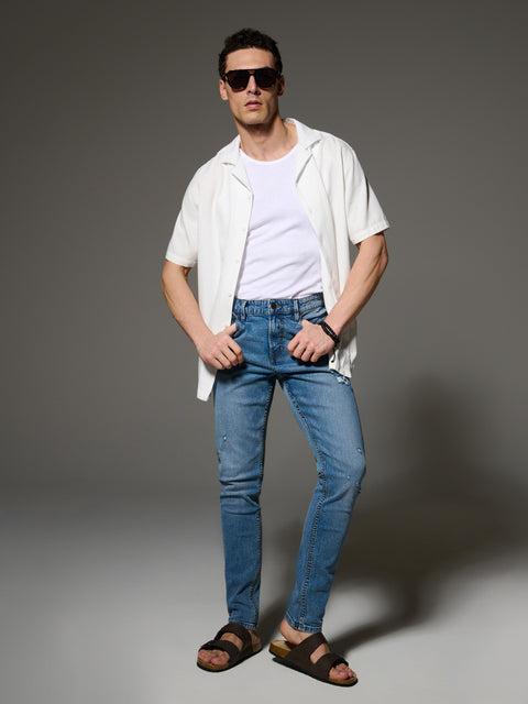 Sinsay Men's Blue Skinny Fit Low Waist Jeans | Sinsay In Lebanon