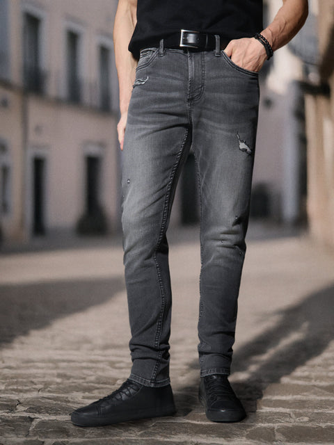 Sinsay Men's Gray Washed Effect Tight Fitting Skinny Jeans|Sinsay In Lebanon