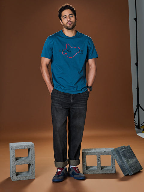 Sinsay Men's Washed Black Loose Fit Smooth Wide Jeans|Sinsay In Lebanon