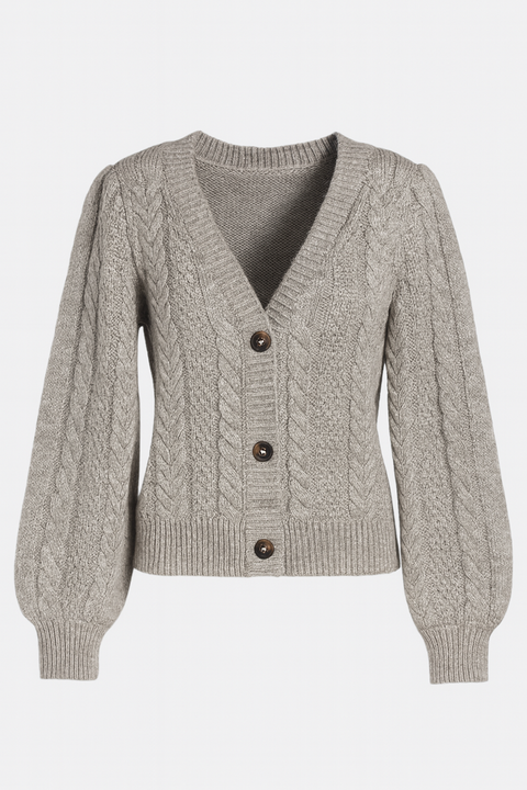 POMPdeLUX Girl's Dusty Gray Cardigan | POMPdeLUX in Lebanon
