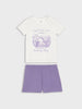 Sinsay Girls White/purple 2 piece pajama set AYA
