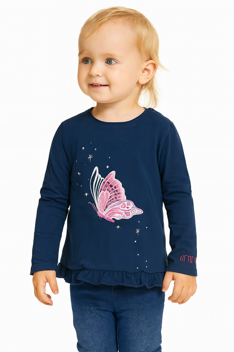 S.Oliver Baby Girl's Navy Long-Sleeve Blouse |S.Oliver in Lebanon