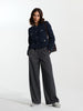 Sinsay Women's Navy Round Neck Short Blazer | Sinsay In Lebanon