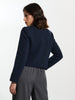 Sinsay Women's Navy Round Neck Short Blazer | Sinsay In Lebanon