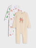 Sinsay Baby Boy White & Beige Festive Reindeer Sleepsuit 2-Pack | Sinsay in Lebanon