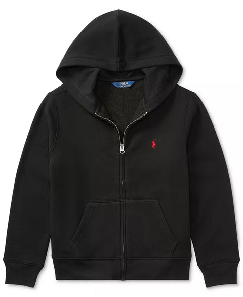 Polo Ralph Lauren Boy's Black Cotton Fleece Zip Up Jacket |Polo Ralph Lauren In Lebanon