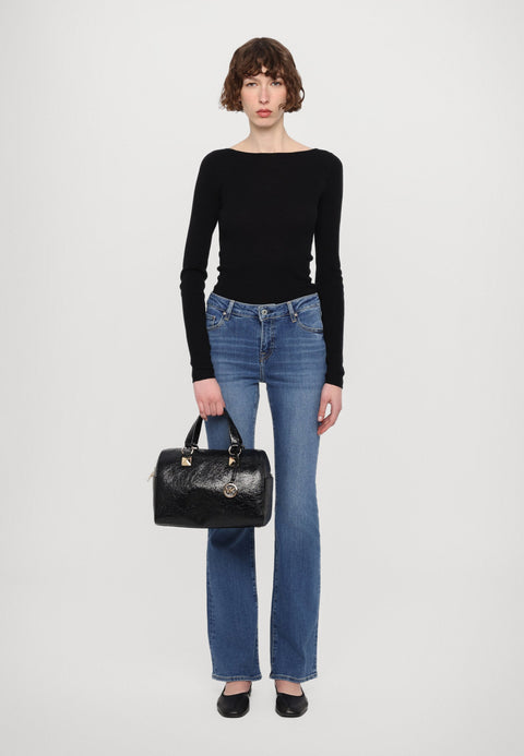 Michael Kors Women's Black Leather Duffle Handbag|Michael Kors In Lebanon