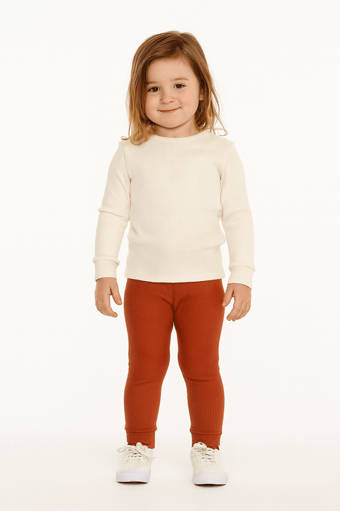 POMPdeLUX Girl's Dusty Rose Lyon Wool Leggings|POMPdeLUX in Lebanon