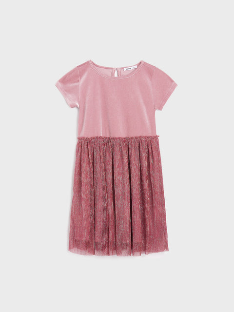 Sinsay Girl's Dusty Rose Gathered Dress | Sinsay In Lebanon