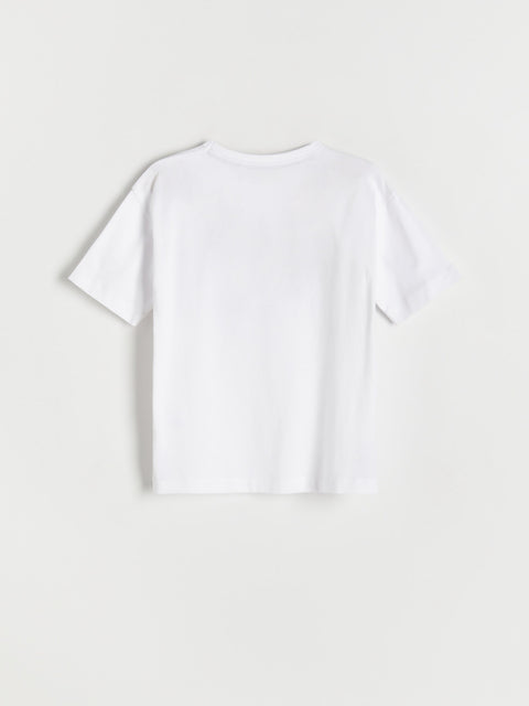 Reserved Boy's White T-shirt With Print | Reserved In Lebanon