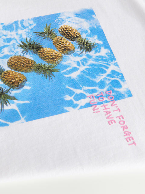 Reserved Boy's White T-shirt With Print | Reserved In Lebanon
