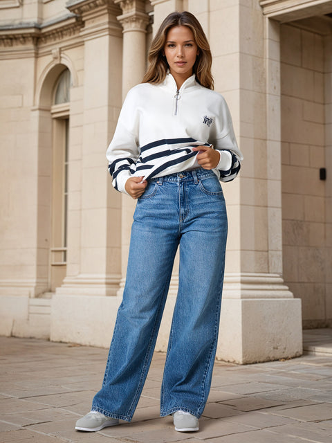 Sinsay Women's Navy Blue Baggy Jeans | Sinsay in Lebanon