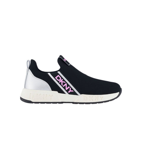 DKNY Girl's Black Maddie Stripe Slip On Sneakers | DKNY In Lebanon