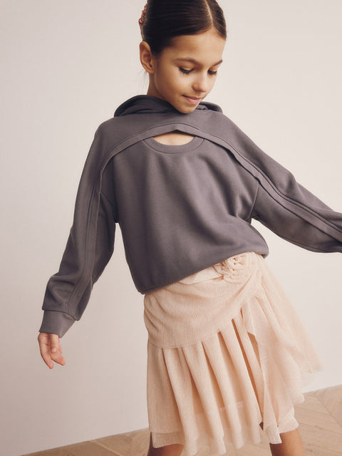 Reserved Girl's Beige Asymmetrical flower-shaped finish Skirt | Reserved In Lebanon