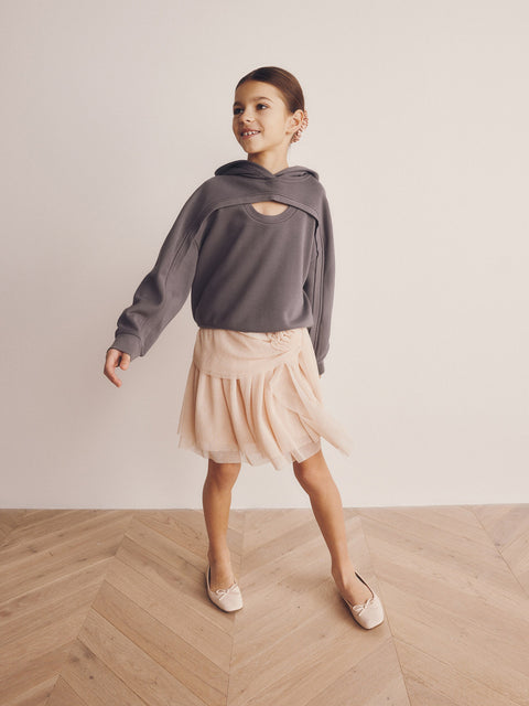 Reserved Girl's Beige Asymmetrical flower-shaped finish Skirt | Reserved In Lebanon