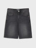 Sinsay Boy's Washed Black Straight Fit Shorts | Sinsay In Lebanon