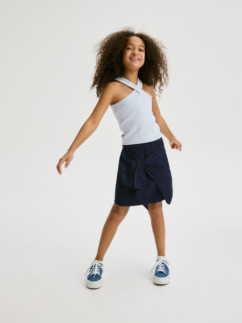 Reserved Girl's Navy with a Bow Skirt | Reserved In Lebanon